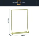 Perchero con ruedas y estante calzado Dorado