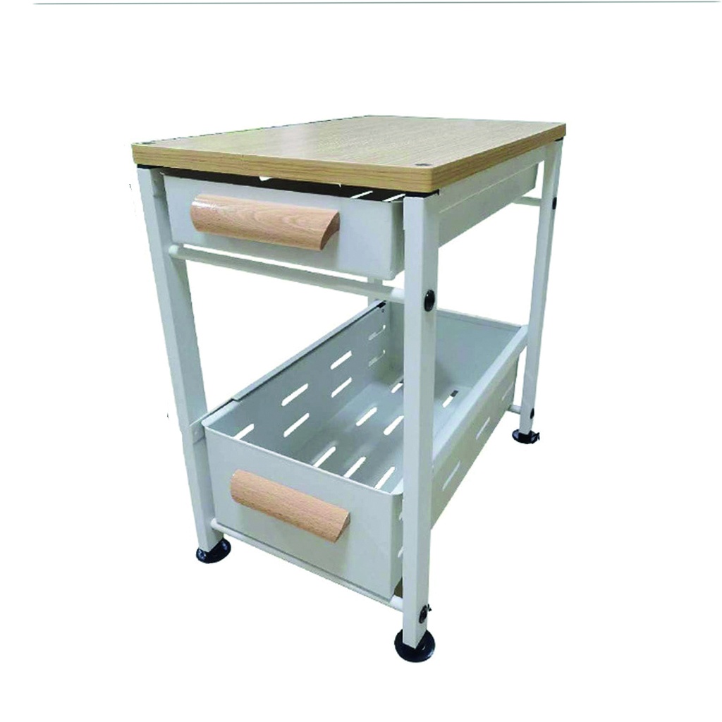 Organizador con cajon para cocina ideal bajo mesada Blanco