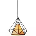 Luminaria colgante hierro jaula