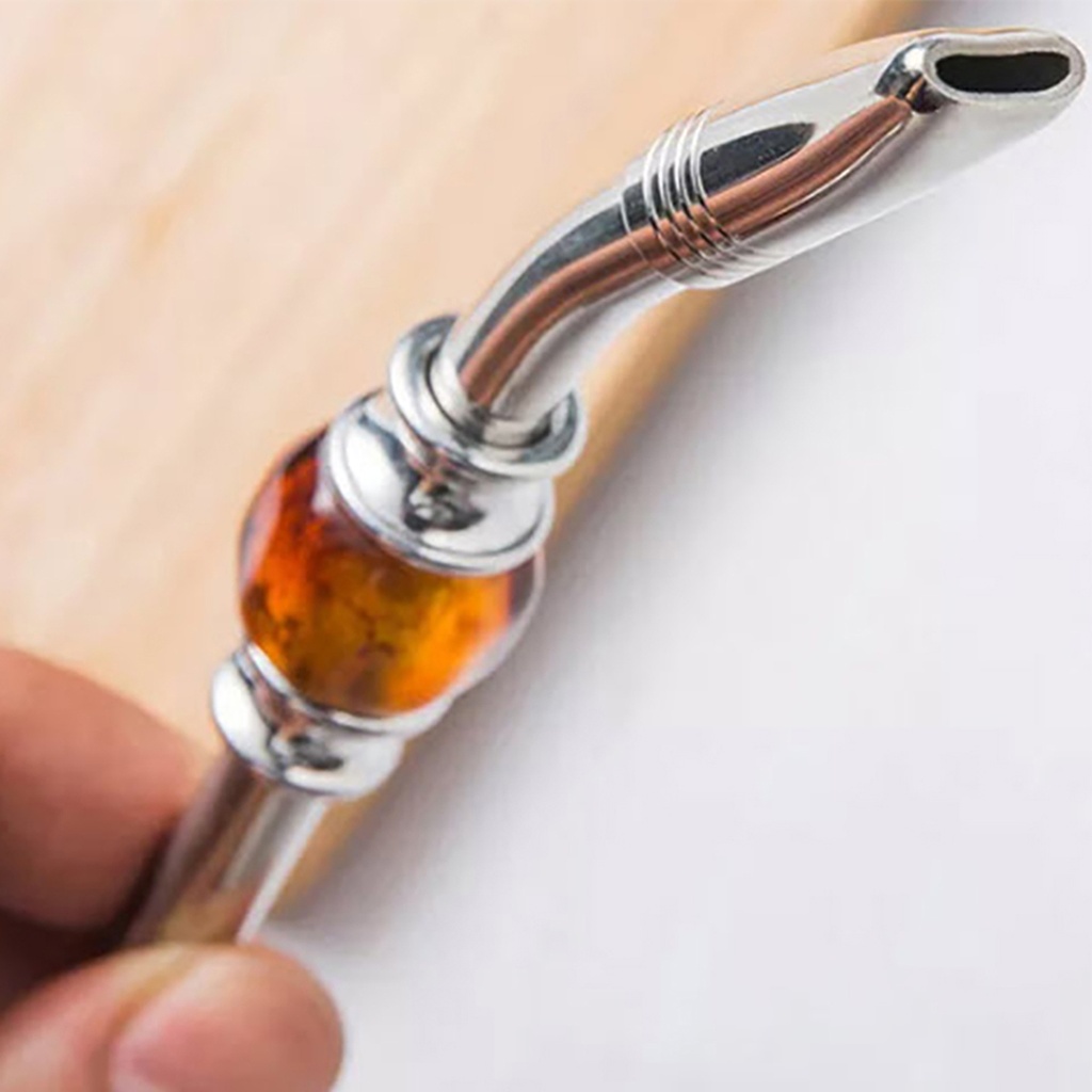 Bombilla acero con aplique desarmable Gris