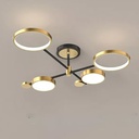 Luminaria techo led 4 aros 40W dorado