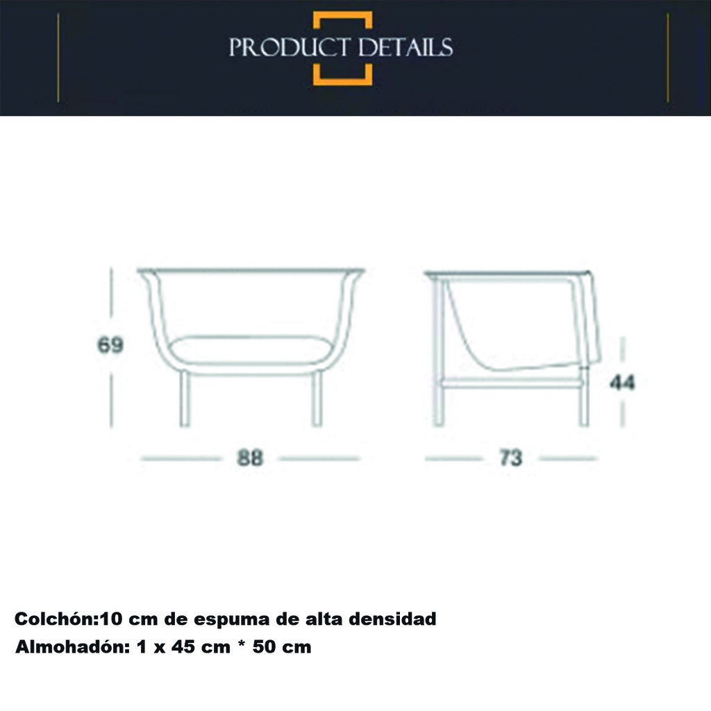 Sofá 1 cuerpo Wicked