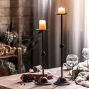 Porta vela candelabro hierro Set x 2