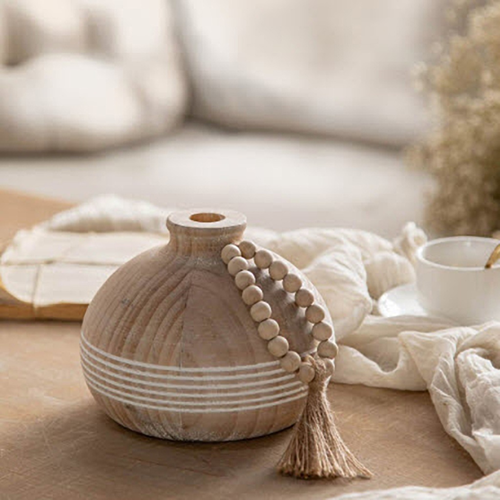 Adorno madera natural & cuerda Nº2