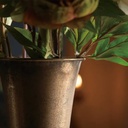 Jarrón florero metálico vintage