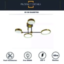 Luminaria techo led 4 aros 40w negro