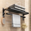 Toallero plegable Negro