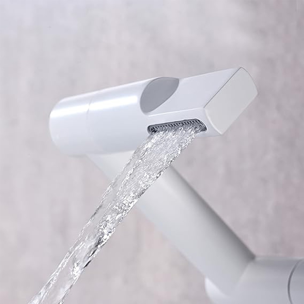 Canilla baño articulada digital Blanco