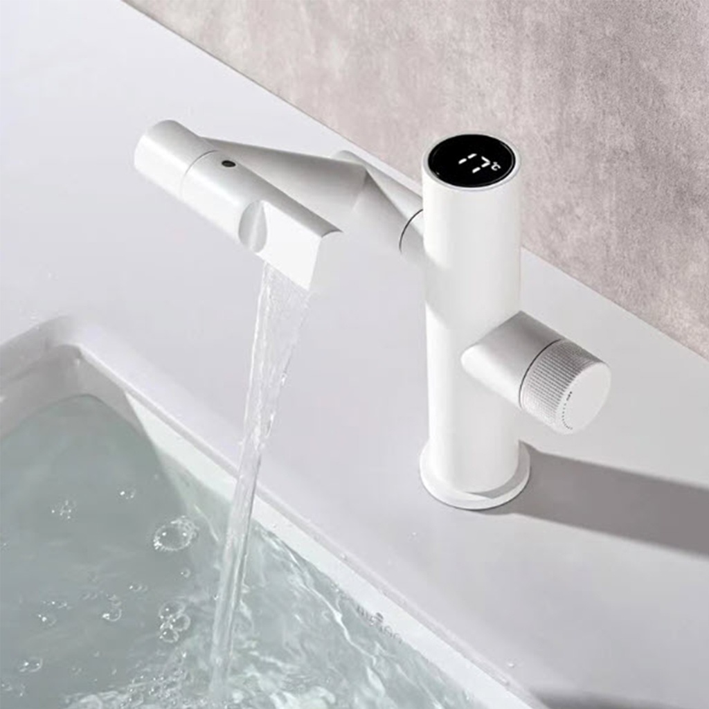 Canilla baño articulada digital Blanco