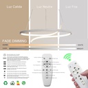 Luminaria led colgante 72W Gris