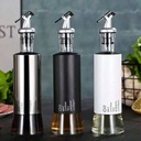 Aceitera vinagrera vidrio acero 350ML Negro