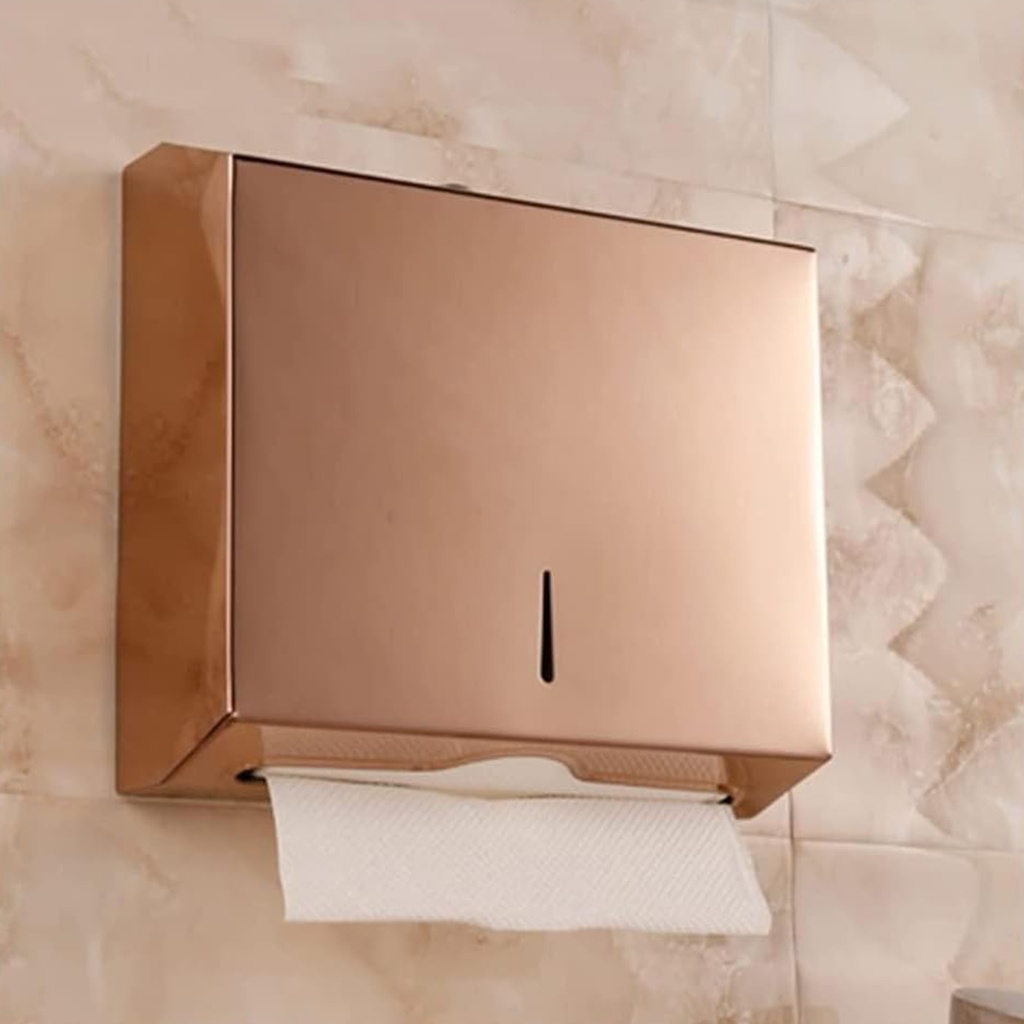 Dispensador toalla intercalada metálico Rose Gold