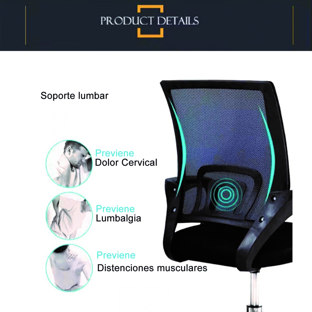 Silla de escritorio Norway Negro