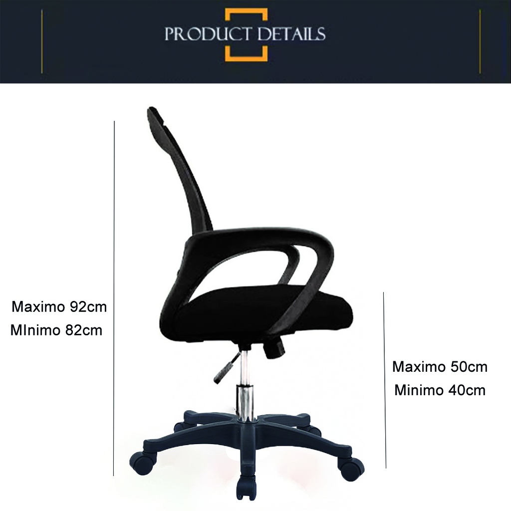 Silla de escritorio Norway Negro