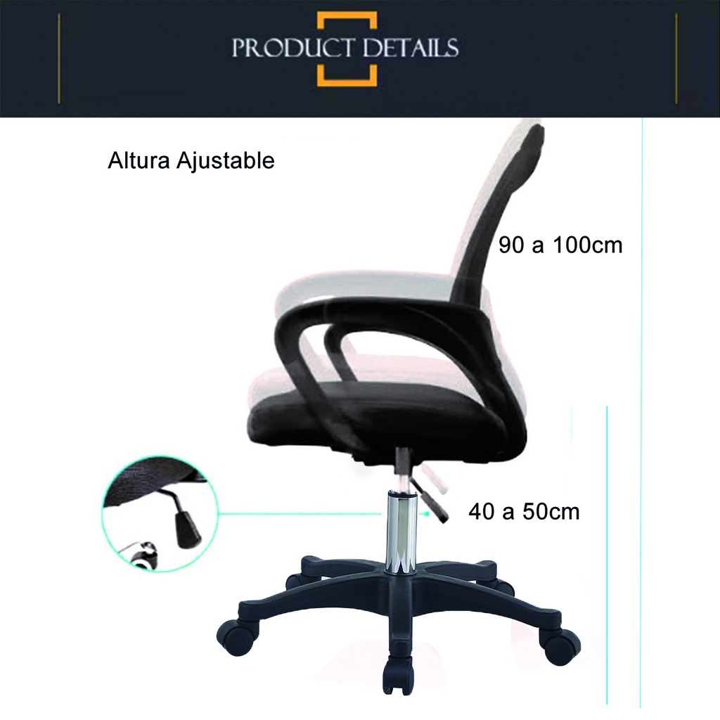 Silla de escritorio Norway Verde/Negro