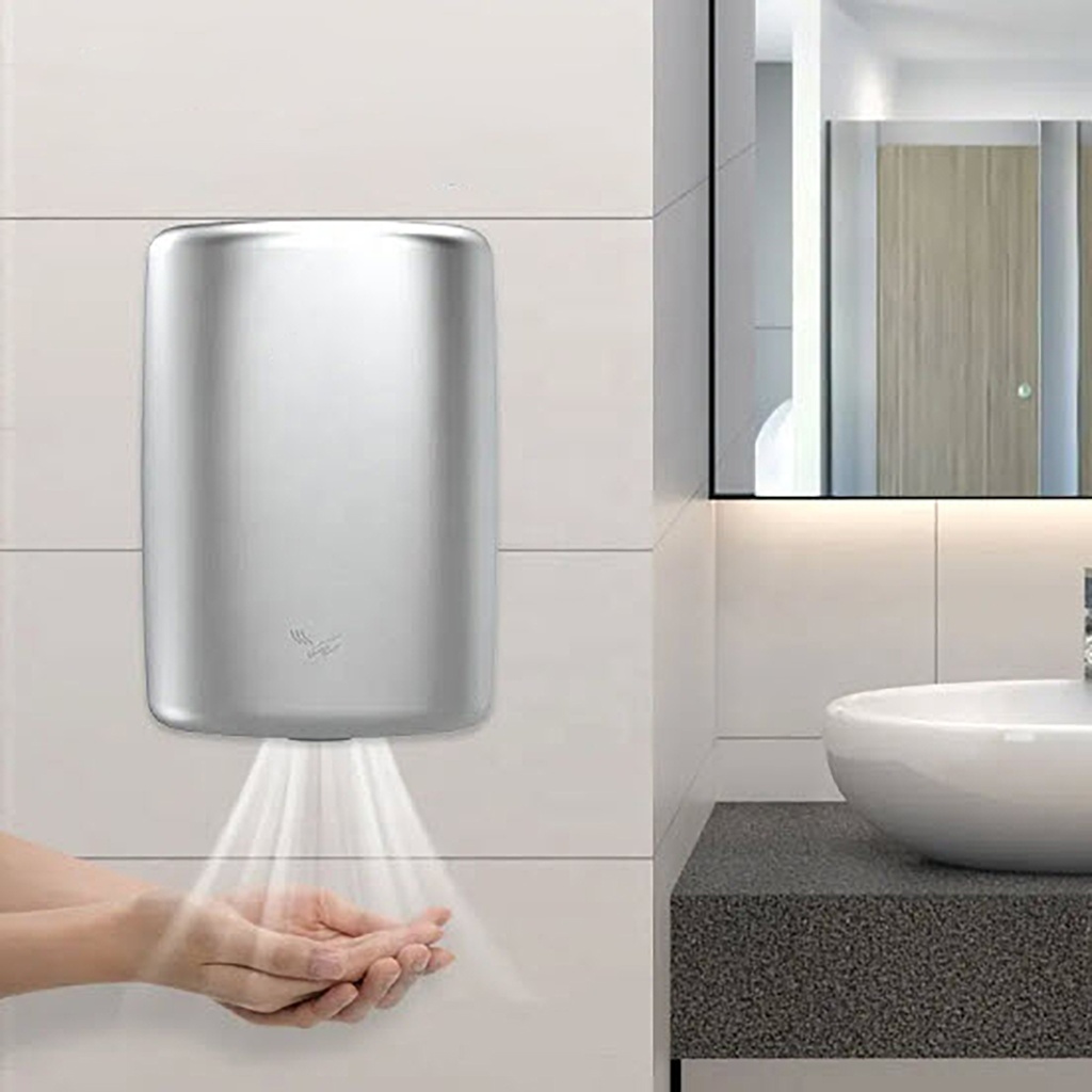 Seca manos Acero Inoxidable Jet Con Sensor 1350w Automático Blanco