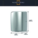 Seca manos Acero Inoxidable Jet Con Sensor 1350w Automático Blanco