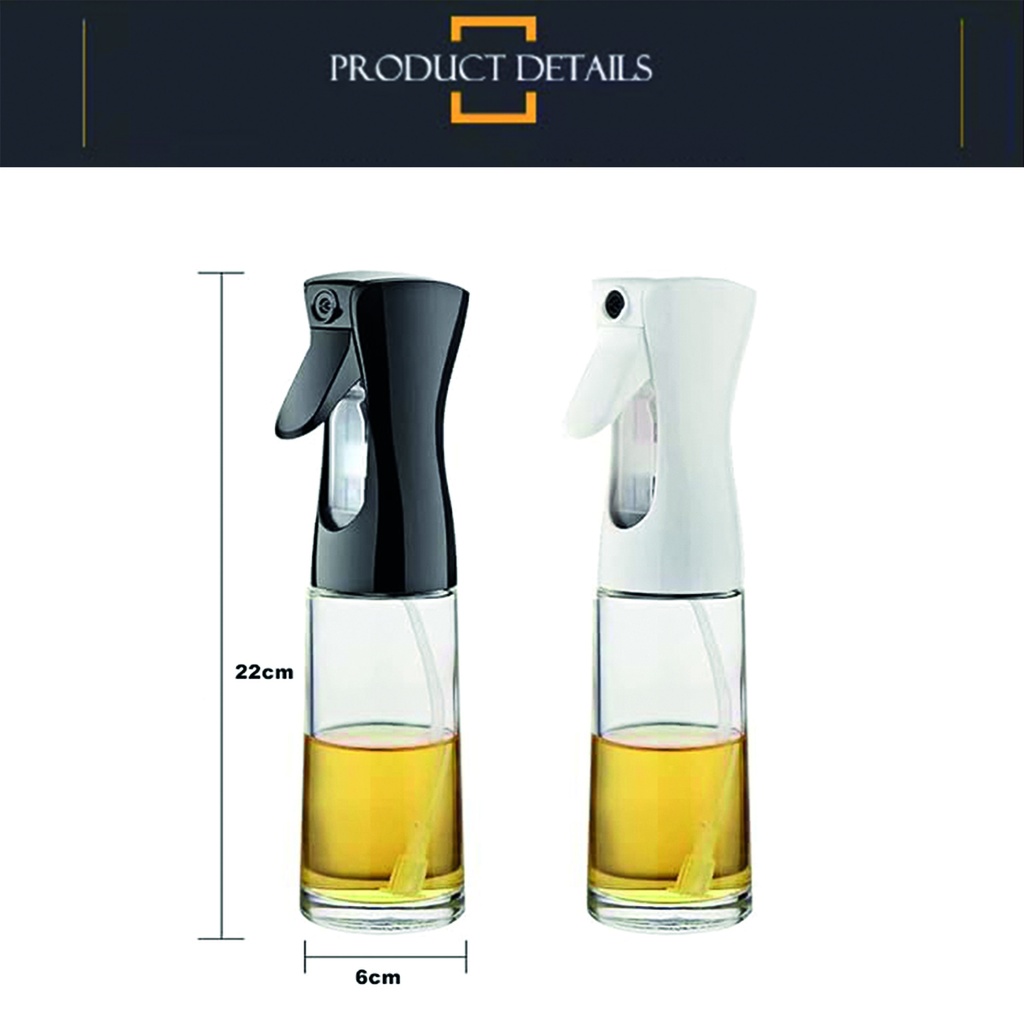 Aceitera vinagrera spray Negro