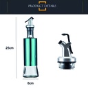 Aceitera vinagrera vidrio Acero 500ML Azul