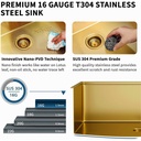 Bacha de cocina estilo campo Dorado