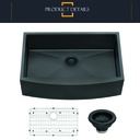 Bacha de cocina estilo campo Negro