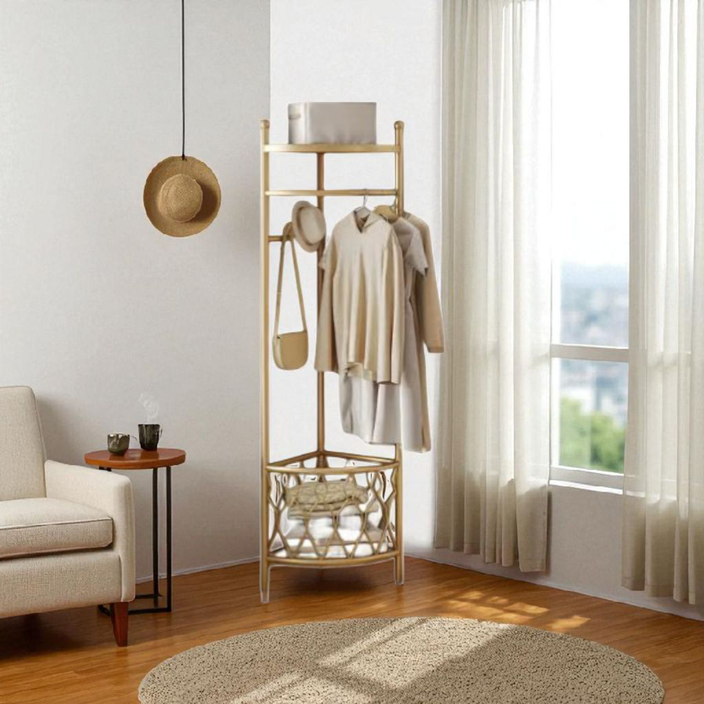 Perchero esquinero Dorado