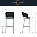 Banqueta barra alta Halley