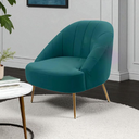 Sillon Raniero 1 cuerpo tapizado Terciopelo Esmeralda