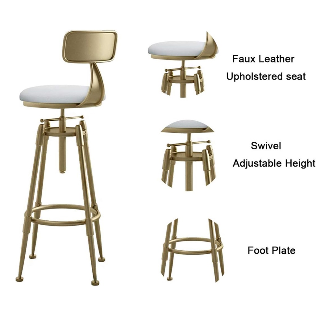 Banqueta Toulouse giratoria Blanco