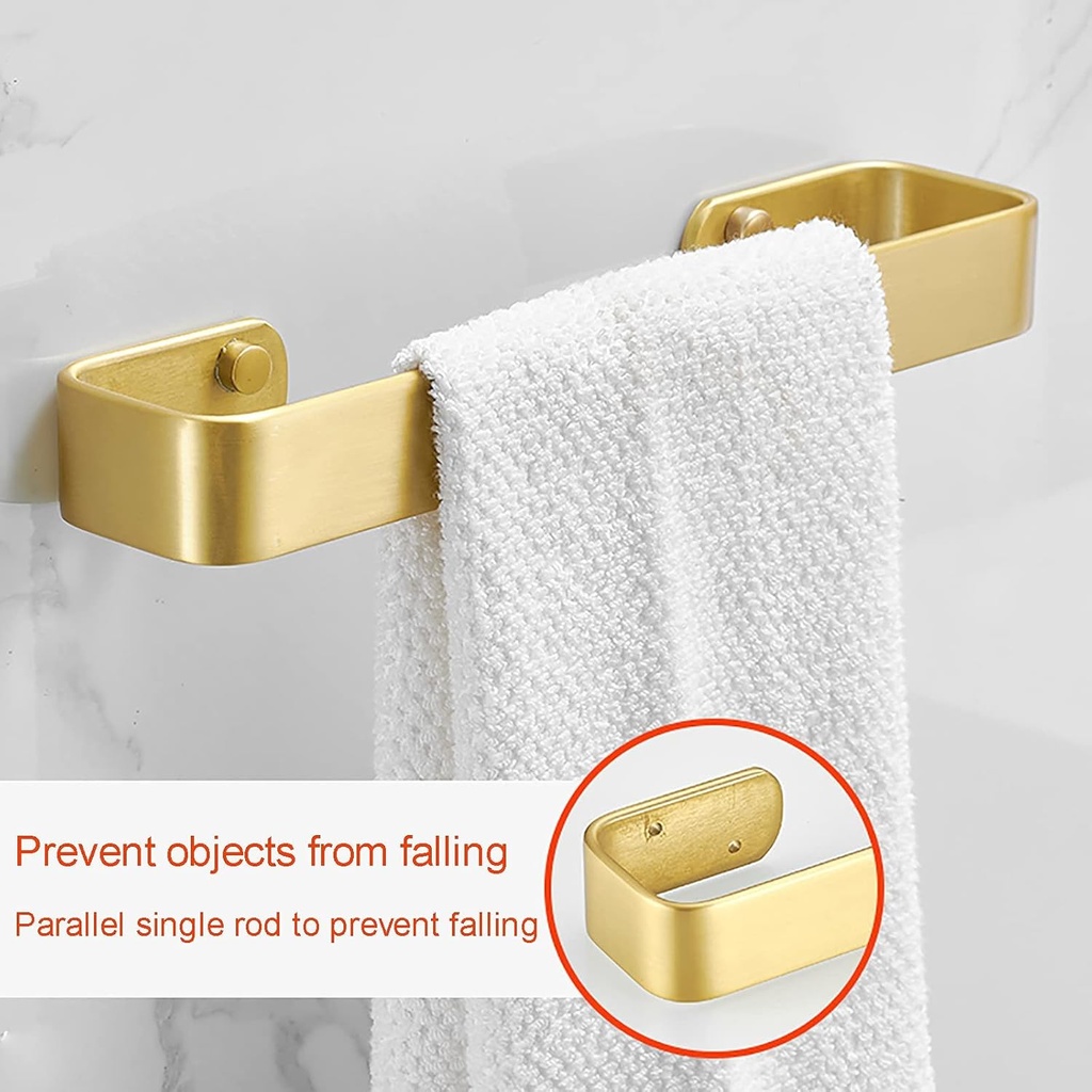 Toallero barra 40cm Dorado