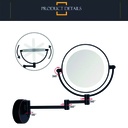 Espejo extensible Negro/Dorado