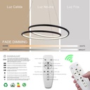 Luminaria led colgante 106W Negro