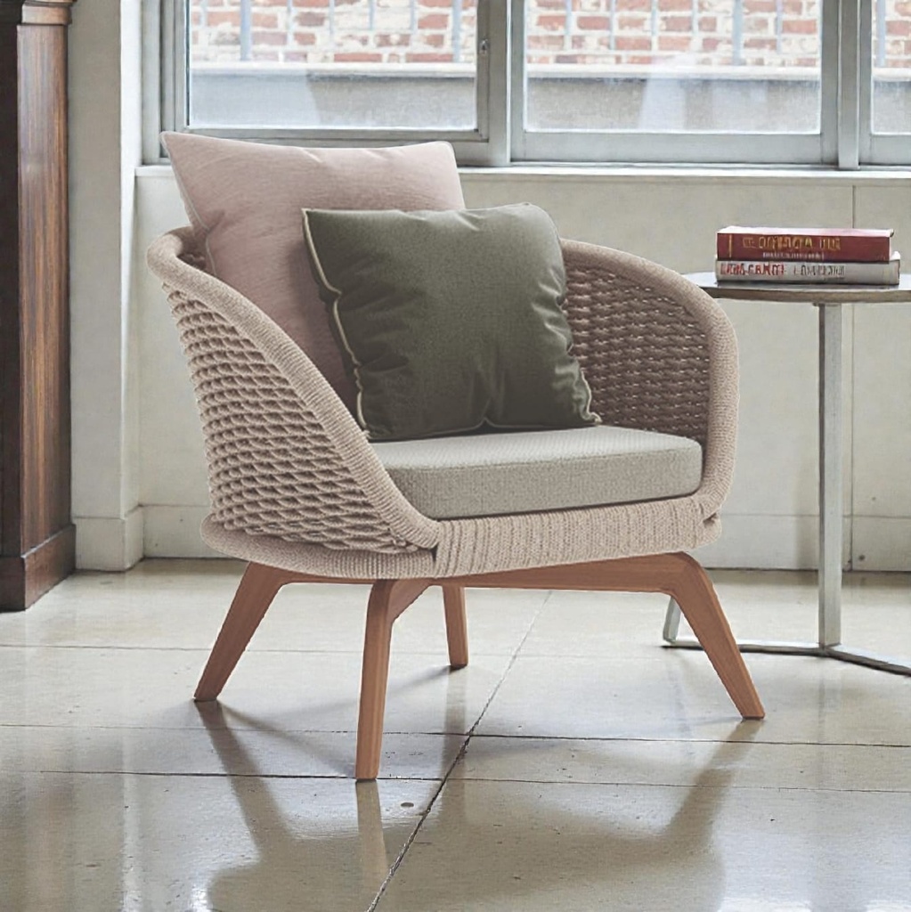 Sofá 1 cuerpo Ludo de exterior Interior  Beige