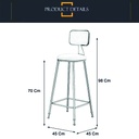 Butaca alta con respaldo independiente Negro