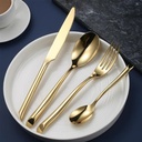 Juego cubiertos 24 piezas en caja Gold