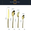 Juego cubiertos 24 piezas en caja Gold