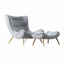 Sillon nordico con apoya pies Gris