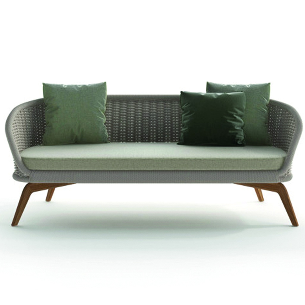 Sofá 2 cuerpos Ludo de exterior Beige