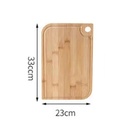 Tabla de cocina bambú antiderrame 33cm x 23cm
