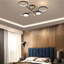 Luminaria techo led 4 aros 40 w negro