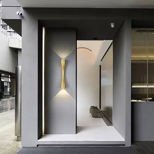 [DT5221D] Luminaria Aplique de pared exterior interior Grande Dorado