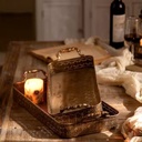 Bandeja metálica rectangular Set x 2