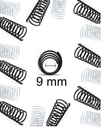 Espiral plastico rulo para encuadernar 9 mm. Paq. x 50