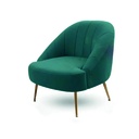 Sillon 1 cuerpo tapizado velvet  verde esmeralda