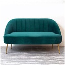 Sillon 2 cuerpos tapizado velvet verde esmeralda