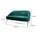 Sillon 2 cuerpos tapizado velvet verde esmeralda