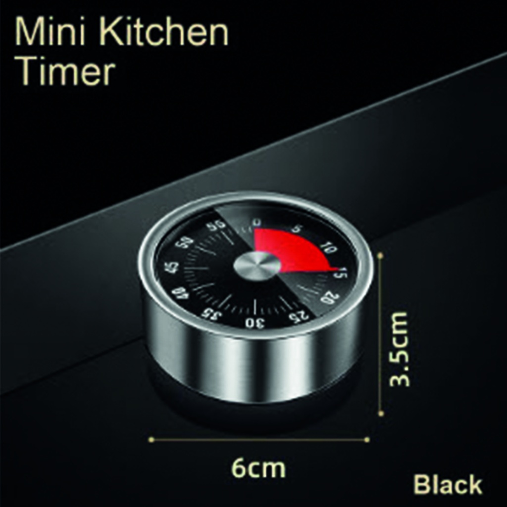 Reloj de cocina magnetico Negro