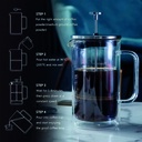 Cafetera prensa francesa 350 ML
vidrio de borosilicato doble pared 