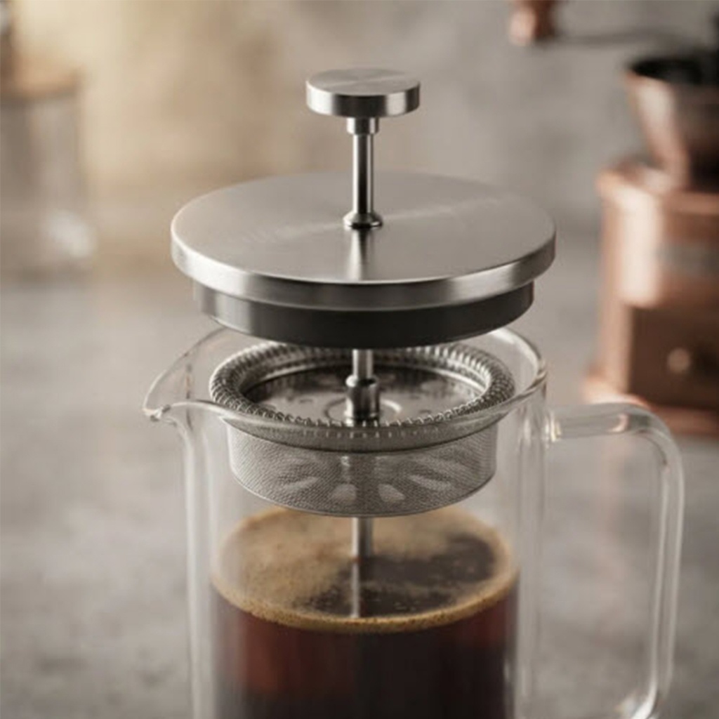 Cafetera prensa francesa 350 ML
vidrio de borosilicato doble pared 