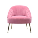 Sillon 1 cuerpo tapizado velvet Rosa Palido